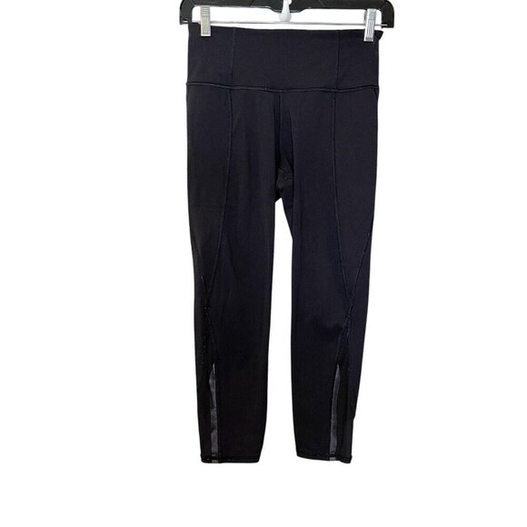 Athleta Lightning Capri Black Active Yoga Leggings Pants Women's Size XS *READ*‎ - Picture 2 of 9